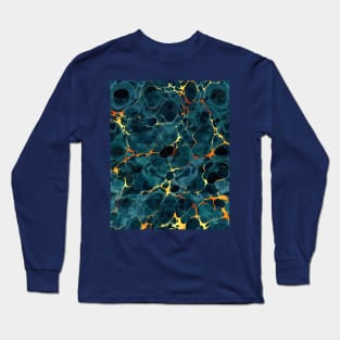 Abstract Marbling Pattern Long Sleeve T-Shirt